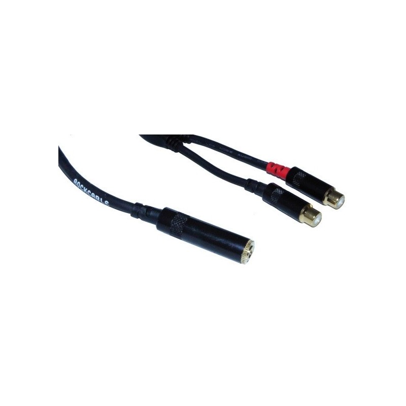 Rock Cable Y Adapter Kabel 15cm Mini Jack Stereo F - 2x Cinch F RCY0.15MPFC