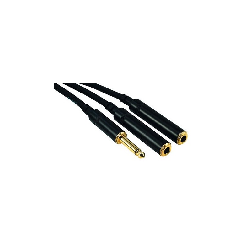 Rock Cable Y Adapter Kabel 30cm Mono Jack M - 2x Mono Jack F RCY03PMJMJM