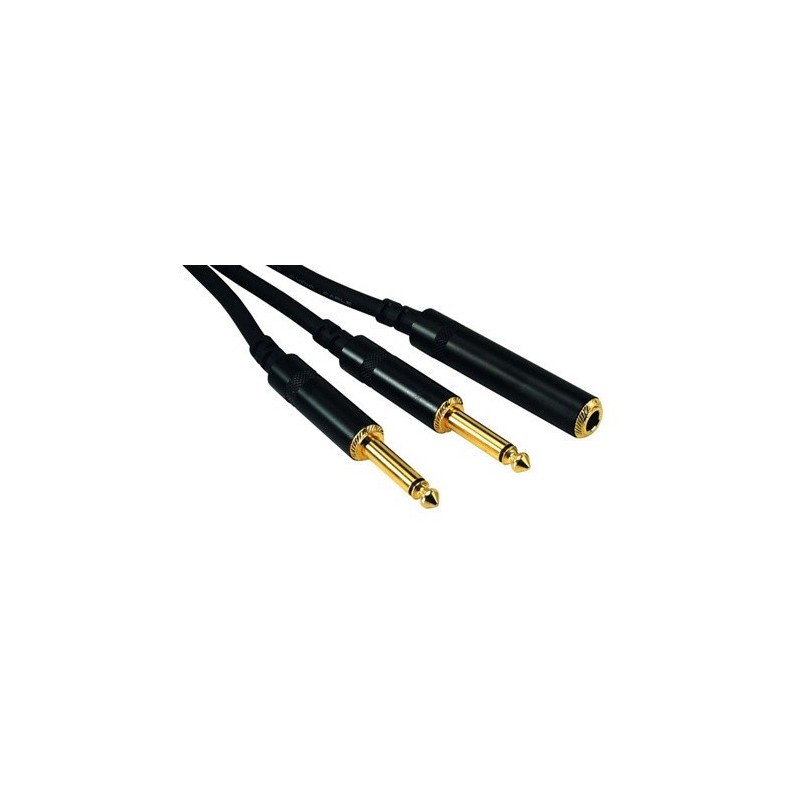 Rock Cable Y Adapter Kabel 30cm Jack Mono F - 2x Jack Mono M RCY03JMP