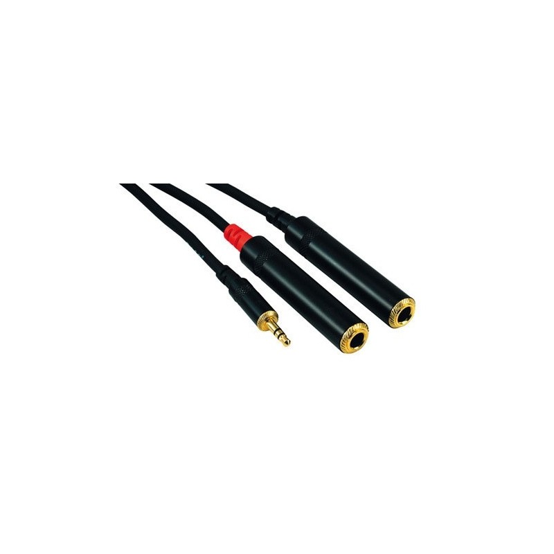 Rock Cable Y Adapter Kabel 30cm MiniJack Stereo M - 2x Jack Mono F RCY03MPJMJM